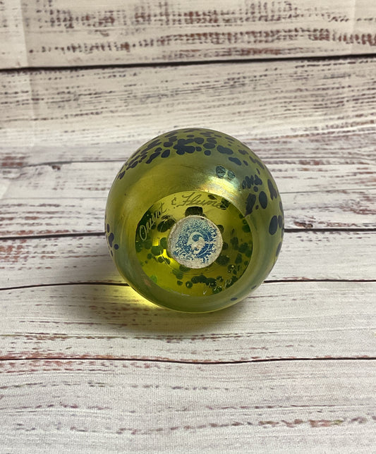 Orient & Flume Iridescent Green Speckled Egg Paper Weight