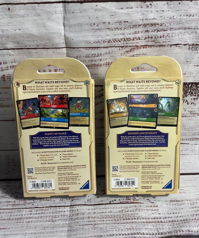 Disney Lorcana Trading Card Game 2 Decks 4 Booster Packs 1 Promo Card NEW