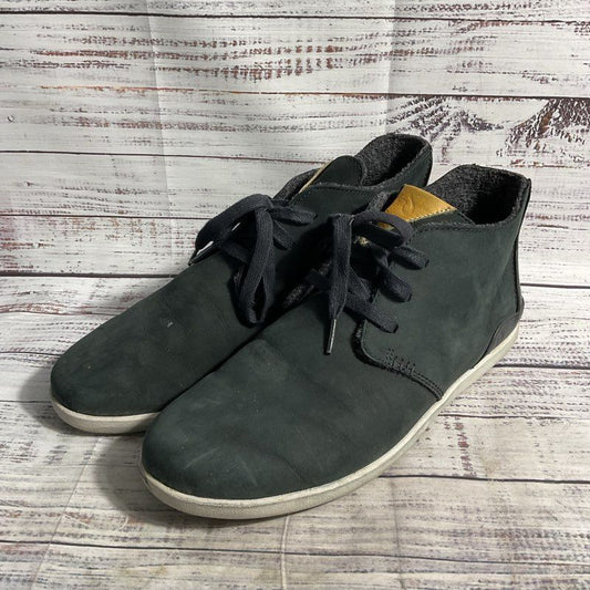 Olukai Hawai'iloa Manu Ihu Black Nubuck Chukka Boot Casual Shoe Men's 10