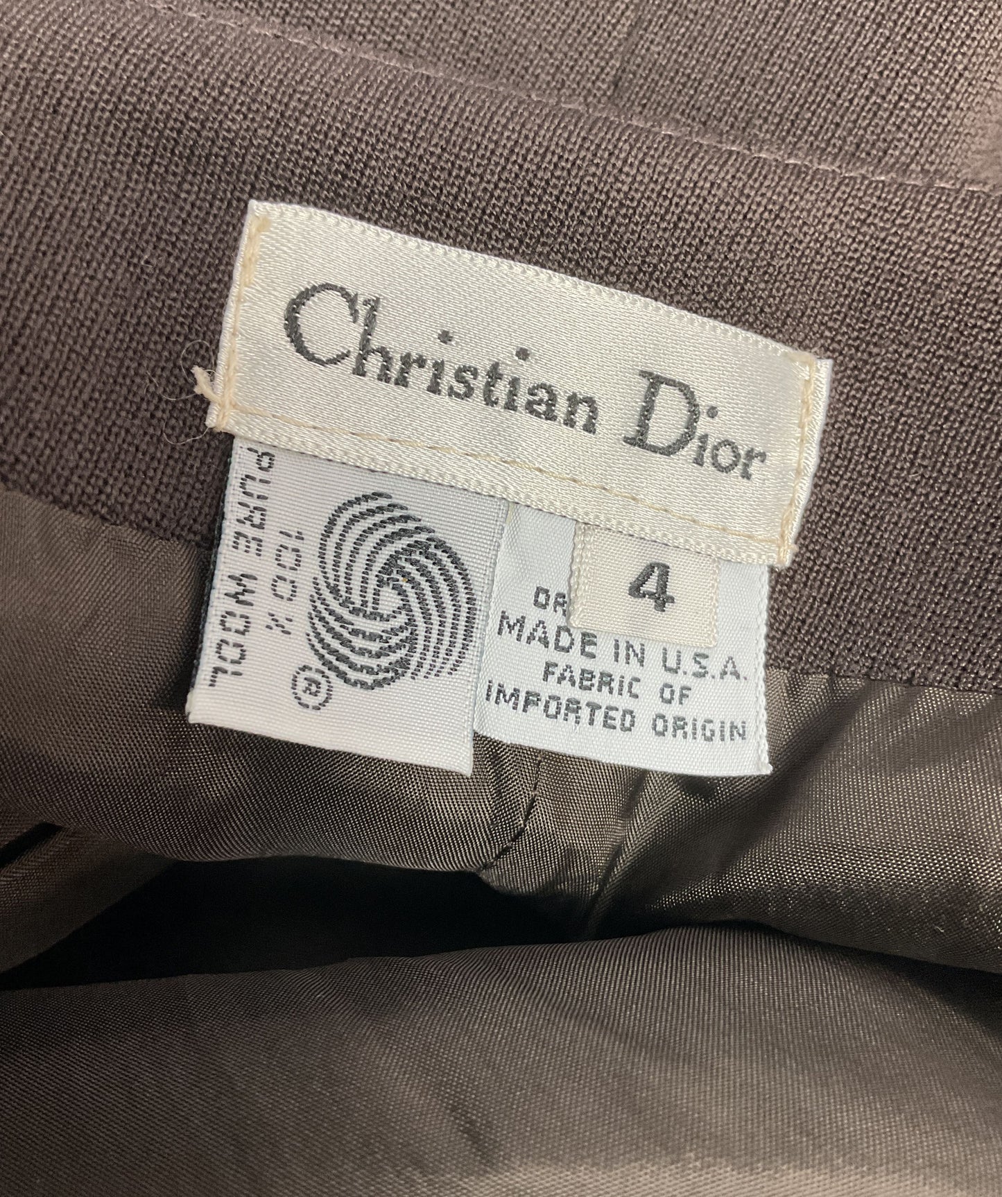 Christian Dior Vintage Side Button Pencil Skirt Brown 4
