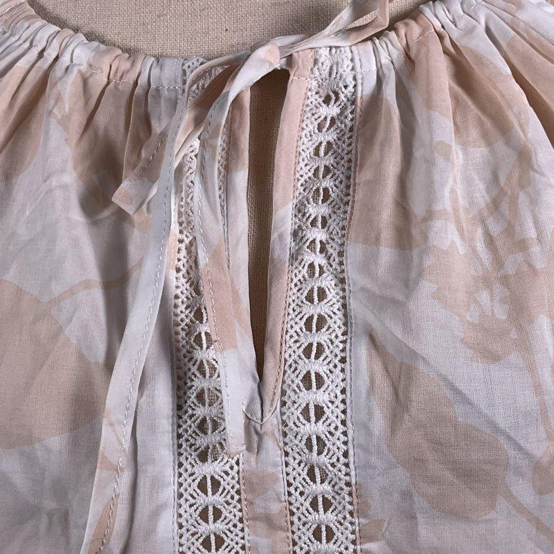 NWT HAVEN WELL WITHIN Women's Crochet 100% Cotton Pajama Dress- SZ M