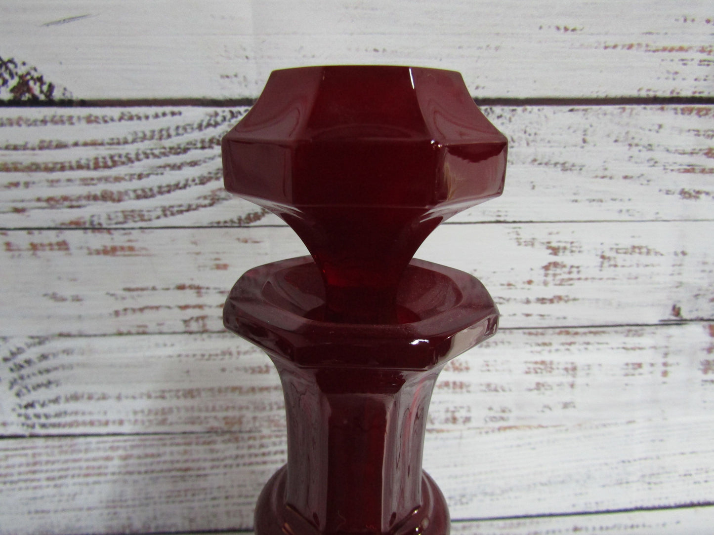Vista Alegre Bicos Burgundy Glass Decanter