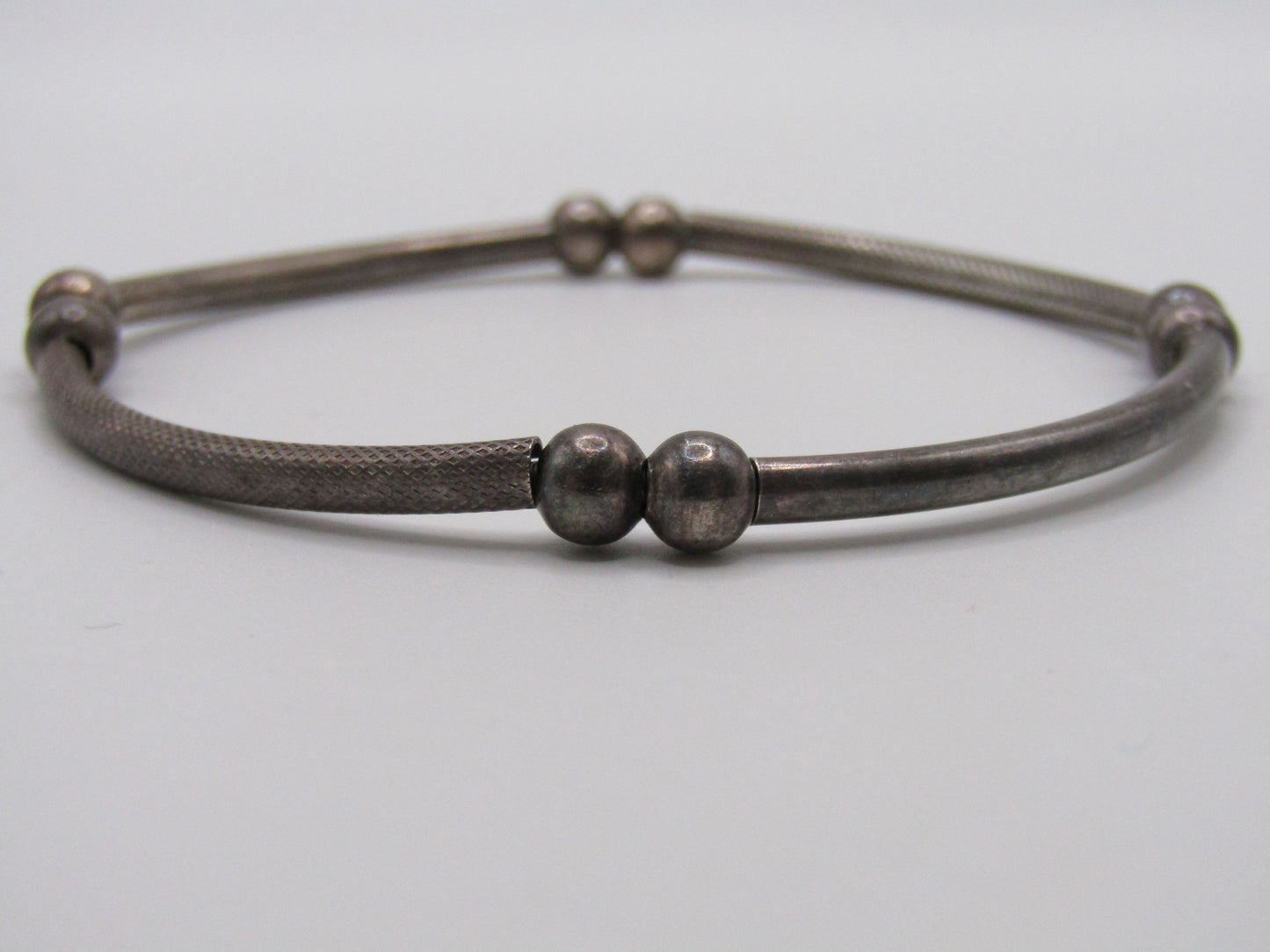 7" Sterling Silver 3mm Stretch Bangle Bracelet Made in Italy