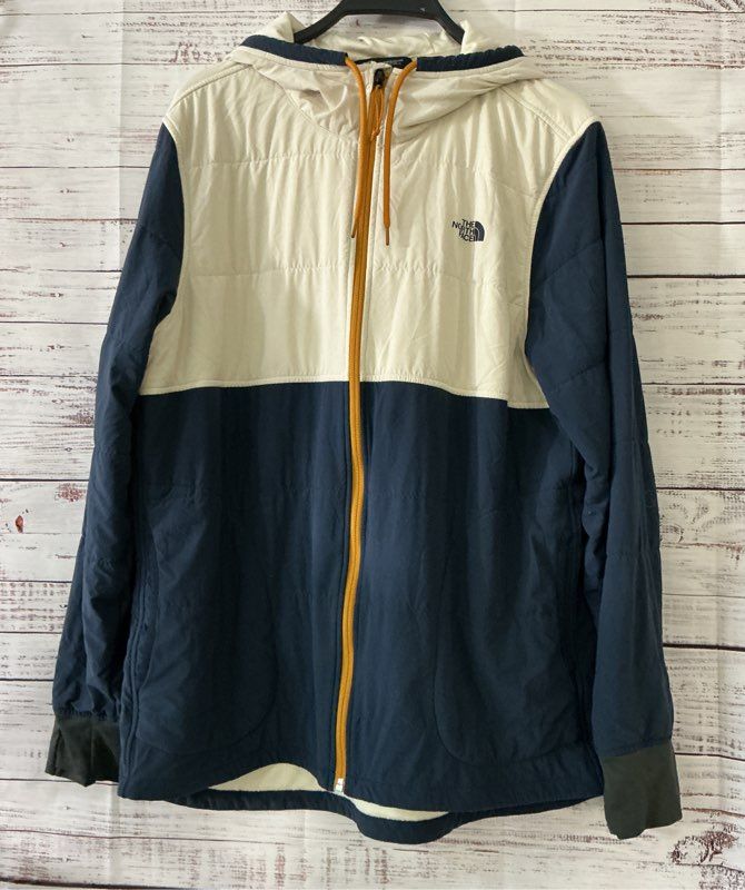 Women's The North Face Blue/Beige Jacket with hood Size XL