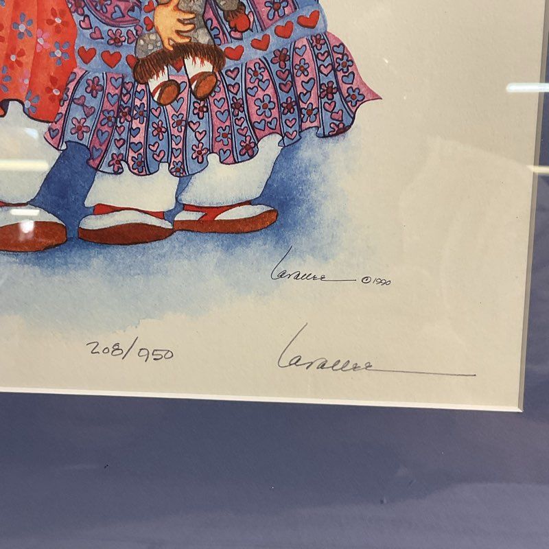 VTG. "Memorable Moments" Print 208/950 by Barbara Lavalle Signed, Framed