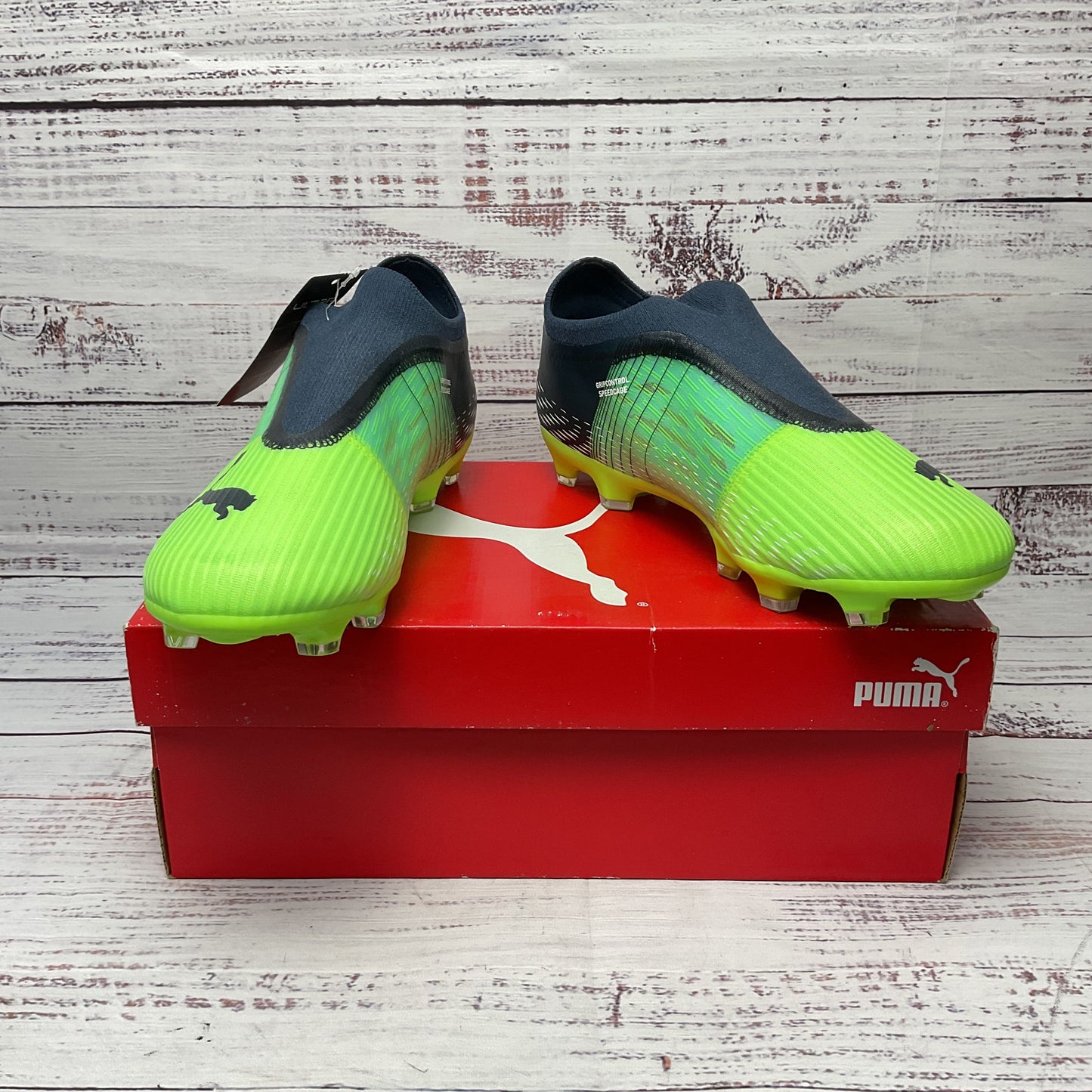 Puma Ultra 3.3 FG/AG Junior Soccer Cleat Green Athletic Shoe Youth Size 6C