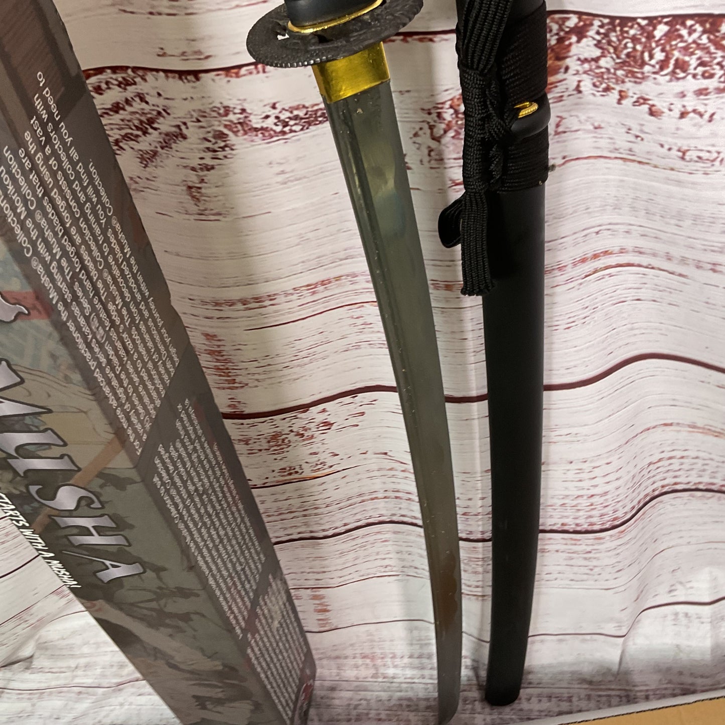NEW MUSHA SS006BK-1 39" Samurai Sword Carbon Steel Katana 28" Blade