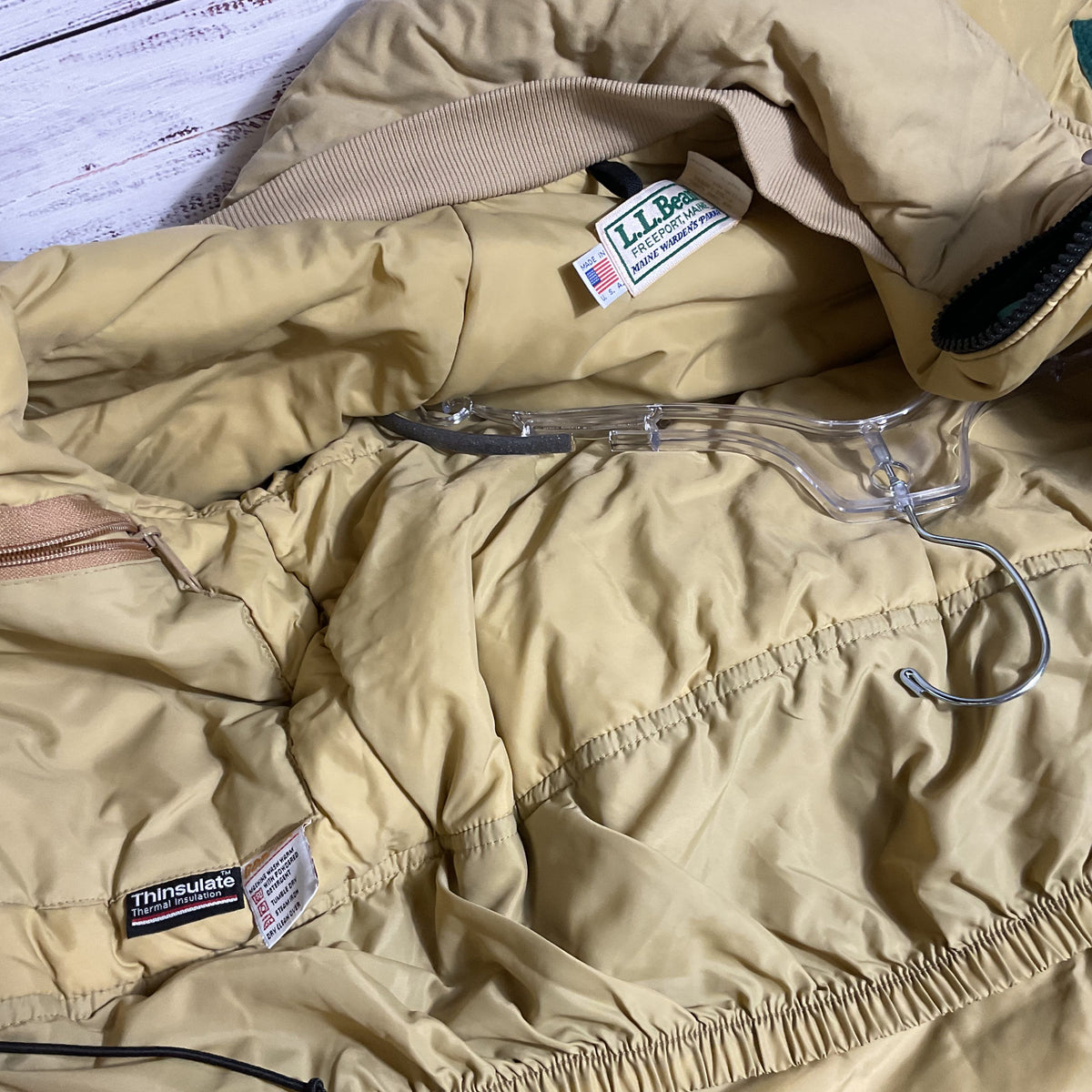 L.L. BEAN Women's Green Hooded Drawstring Waist Parka Coat- SZ S