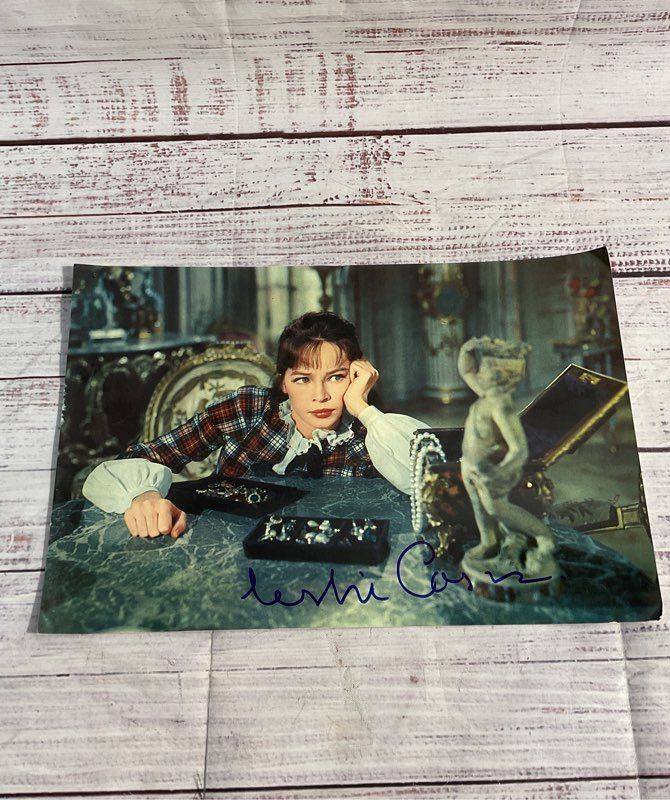 Vintage Gigi Movie Still Photo 8x12 Autographed By Leslie Caron