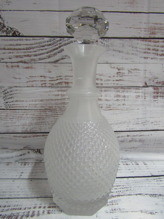 Vista Alegre Bicos White Frosted Glass Decanter