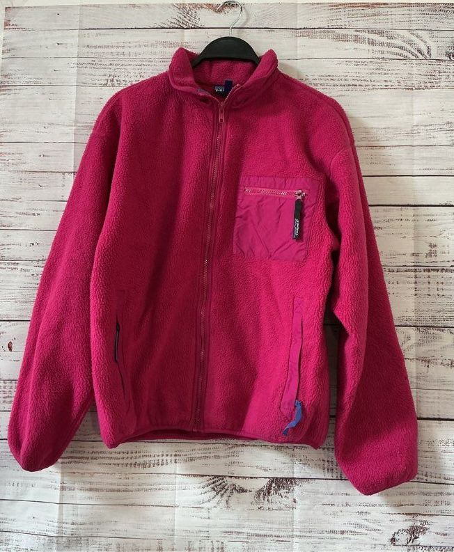 Women's Patagonia Pink Fleece Jacket Size 12