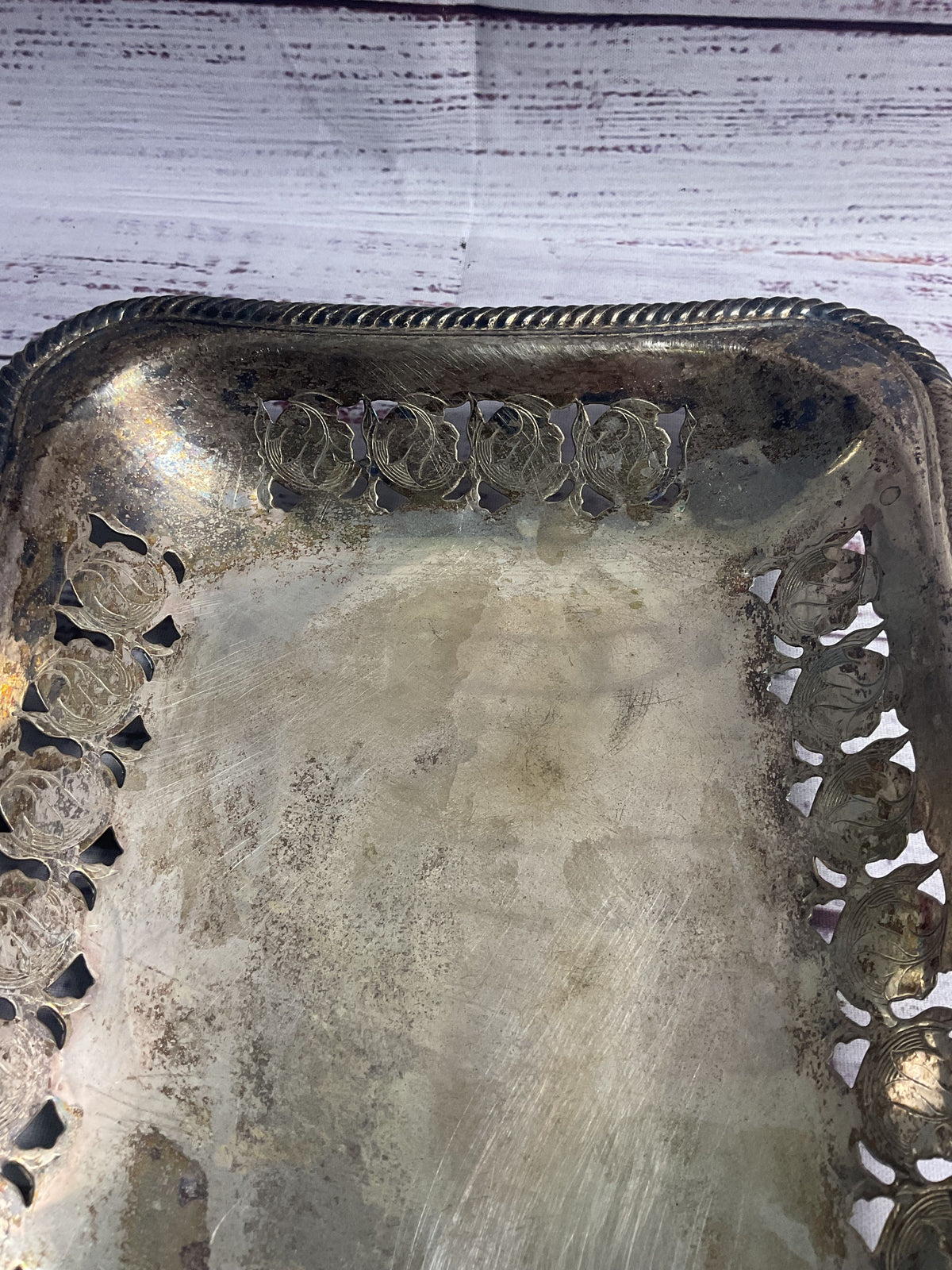 Vintage Yeoman Silver Plated Over Copper Tray With Handle Made In England