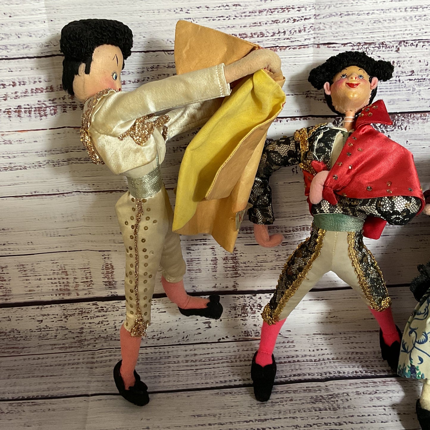 Set of 3 VTG./ANTIQUE KLUMPE & ROLDAN Matador and Flamenco Collectible Dolls