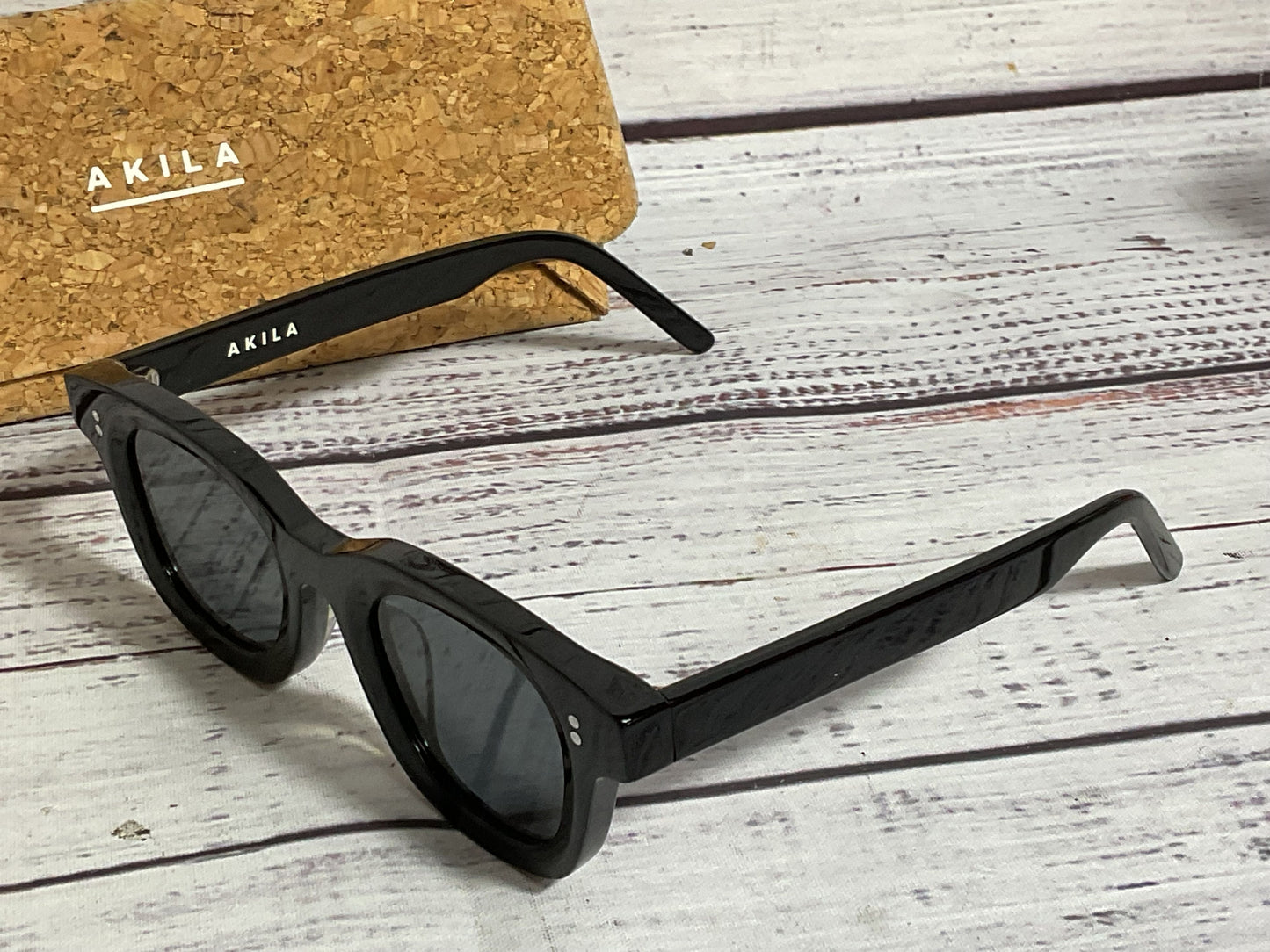 AKILA Black Apollo Kids Sunglasses with Case