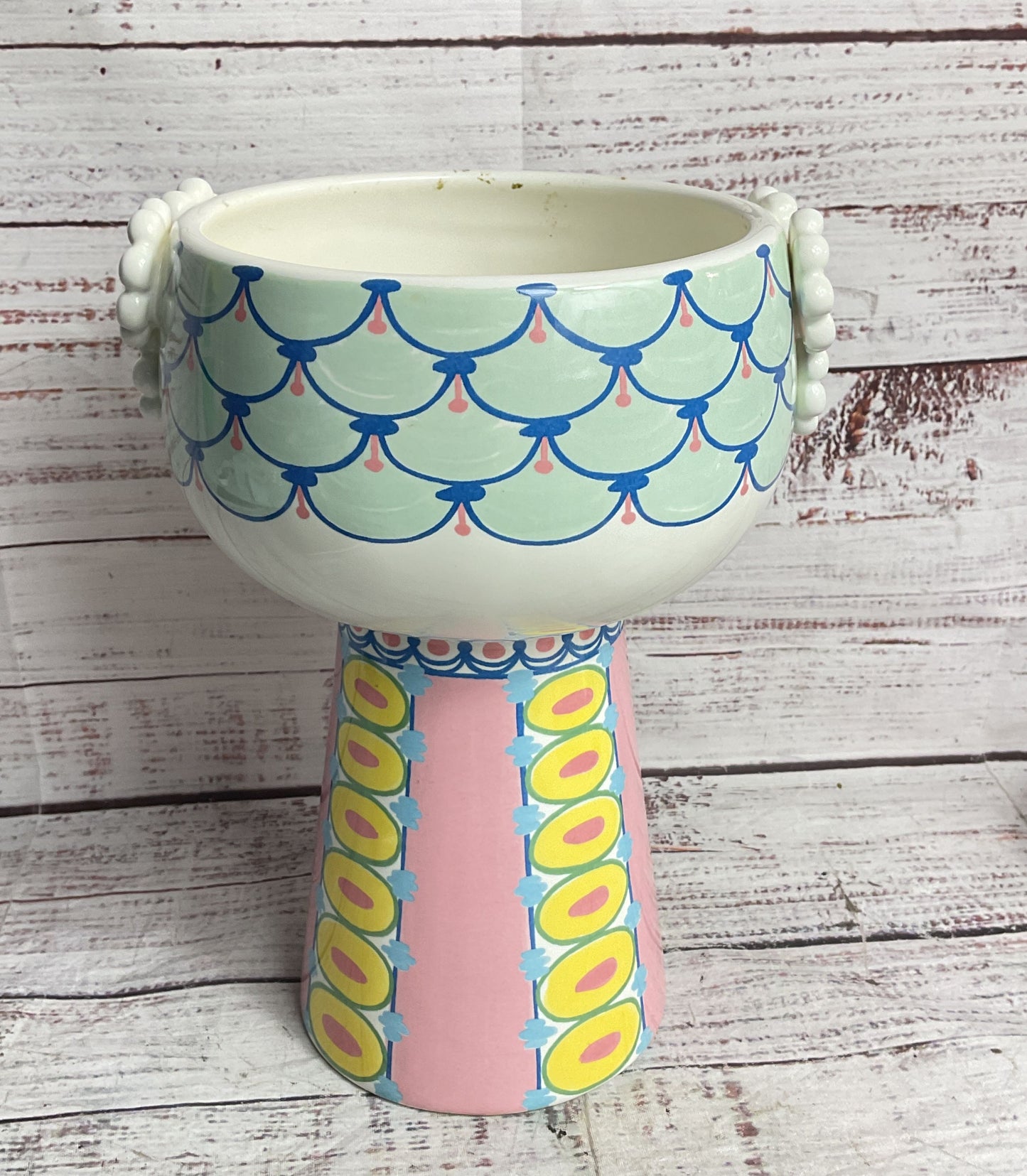 Bjørn Wiinblad Eva Glazed Porcelain 9" Vase Multicolor
