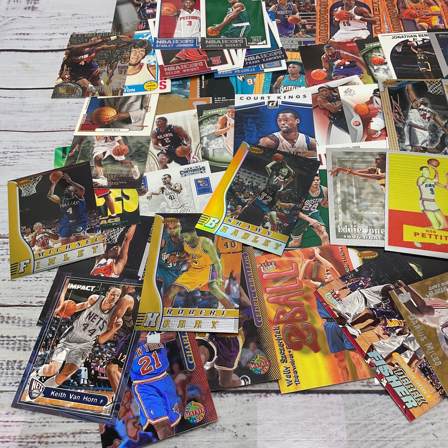 Panini Topps Upperdeck Fleer Basketball Metallic Holographic Trading Card 115pcs