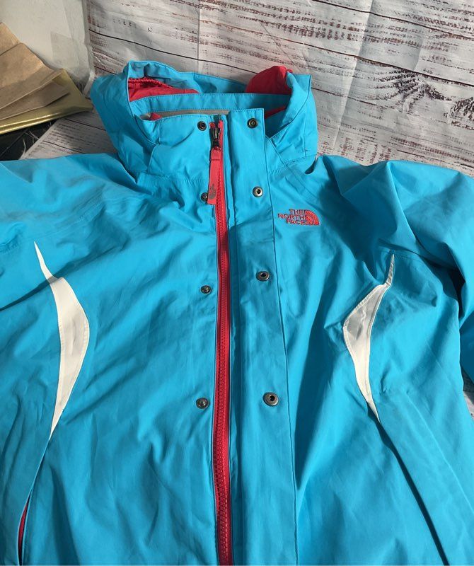 The North Face Blue Tri-Climate Jacket HyVent Hooded Parka Girls 14/16 Large