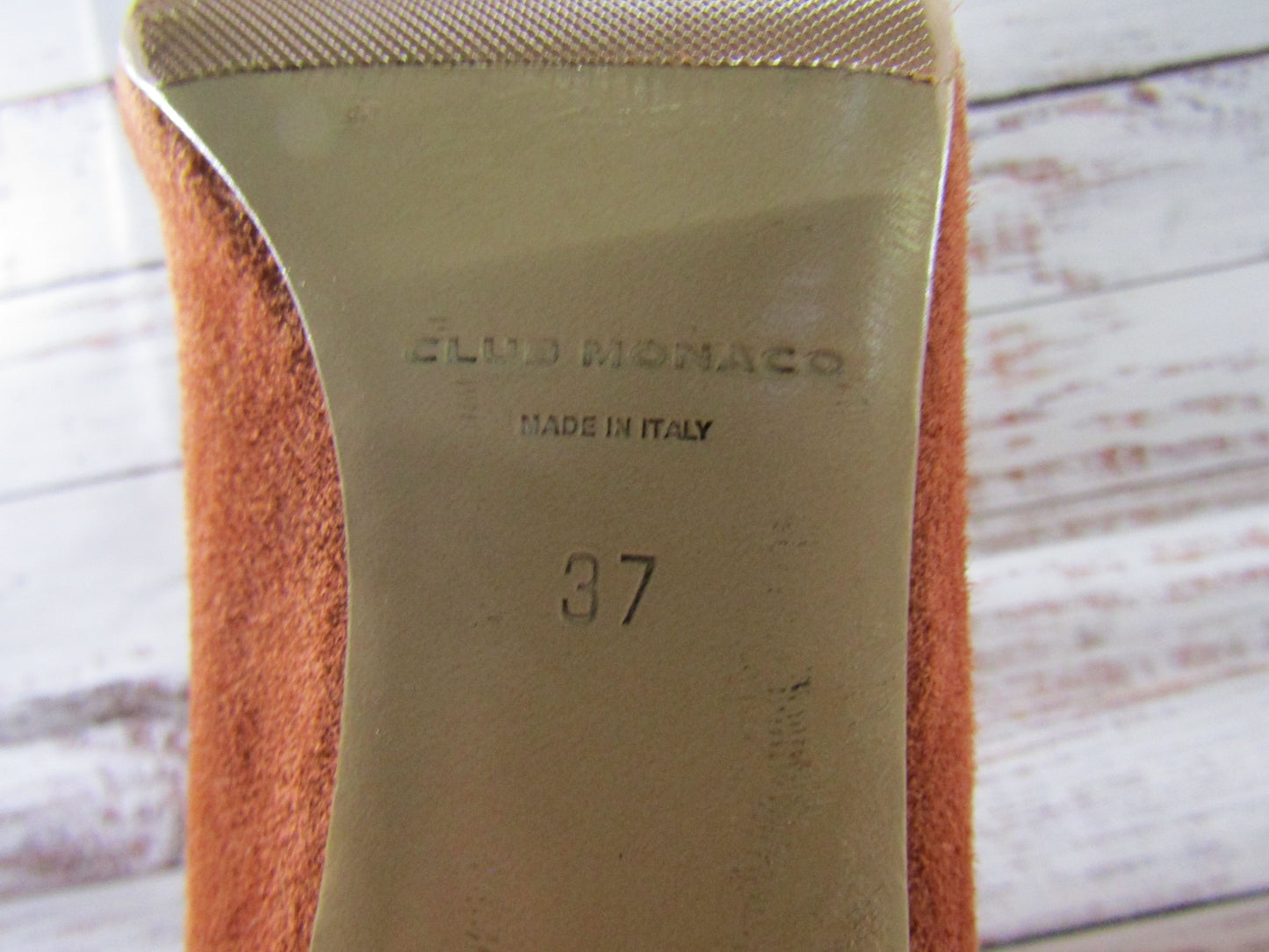 Club Monaco Women's Clay Suede Ankle Zip Boots Size 7 Made in Italy