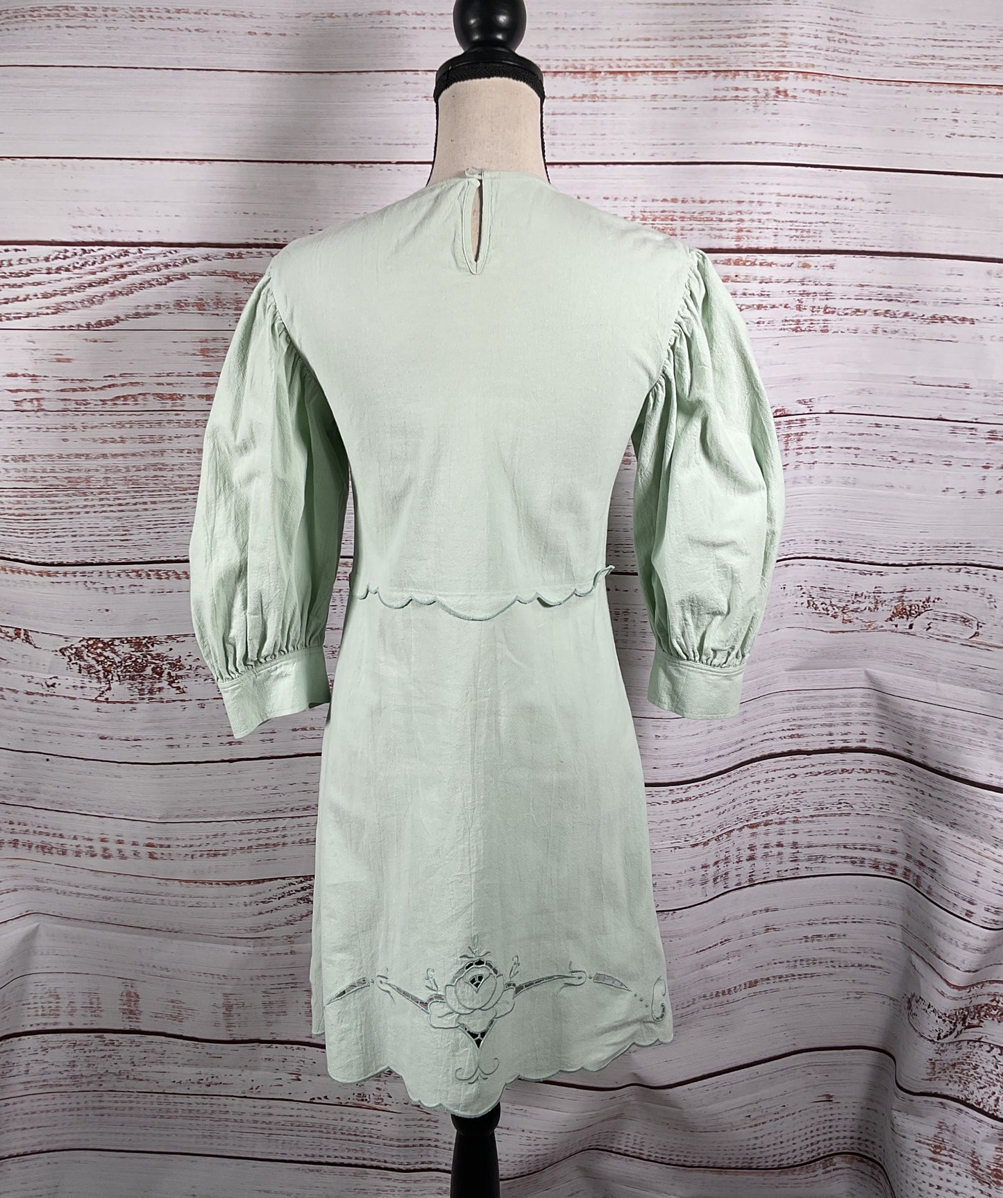 See by Chloé Eyelet A Line Dress Autumnal Blue 34