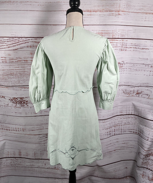 See by Chloé Eyelet A Line Dress Autumnal Blue 34