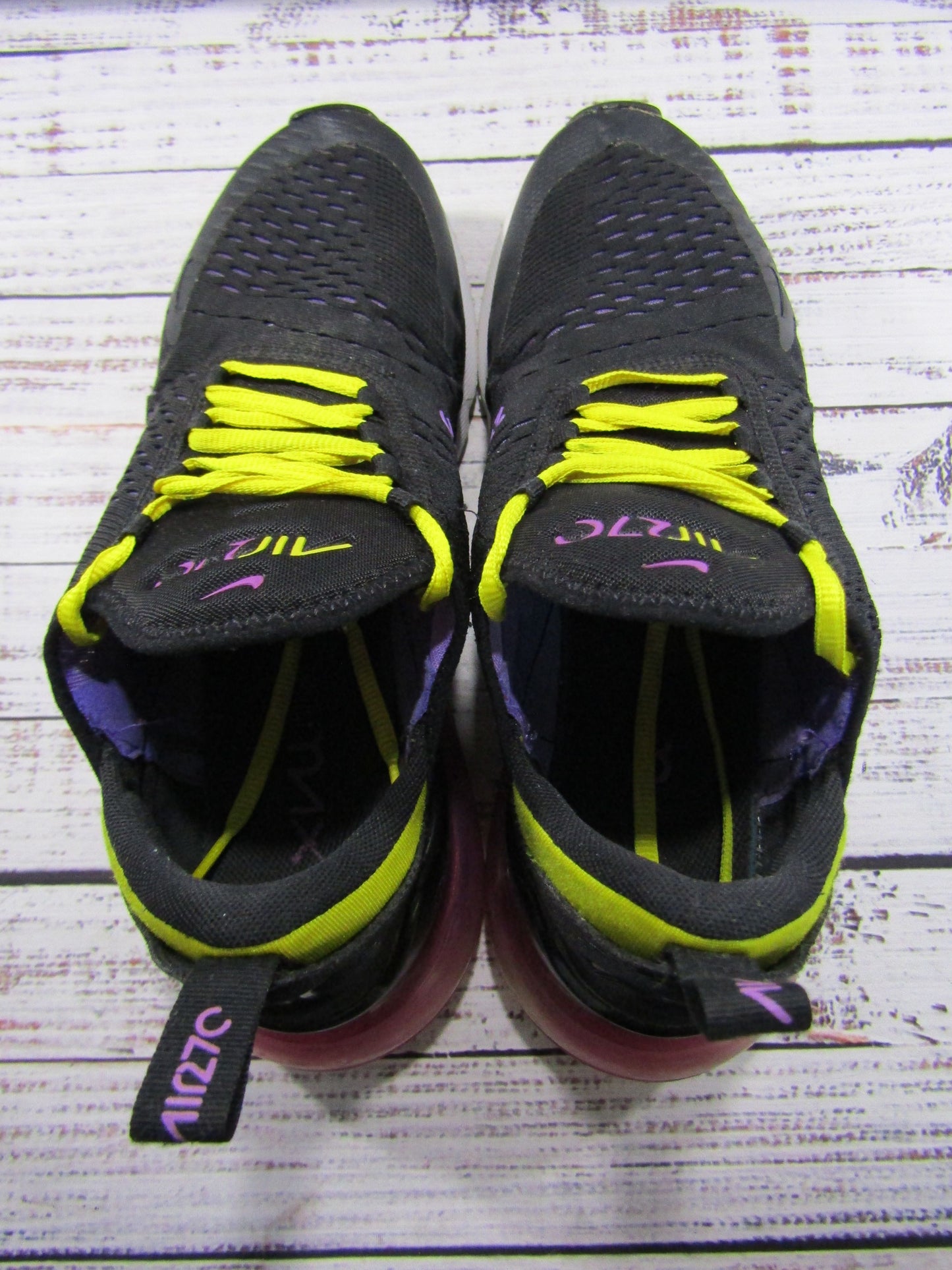 Nike Air Max 270 Men's Black Hyper Magenta Sneakers Size 9 AH8050-006