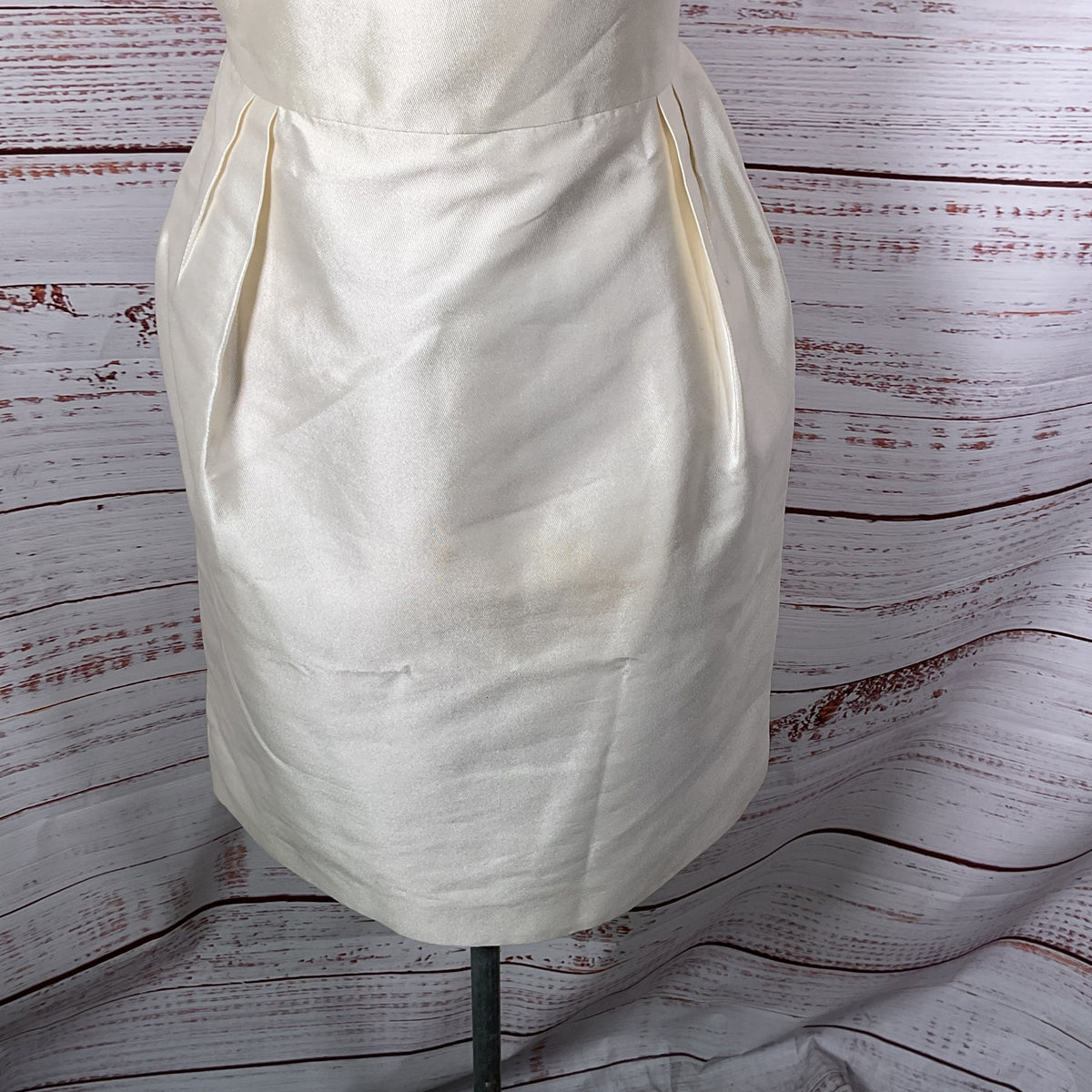 MONIQUE LHULLIER Women's White Back Cut Out Sleeveless Dress- SZ 8 (AS-IS)