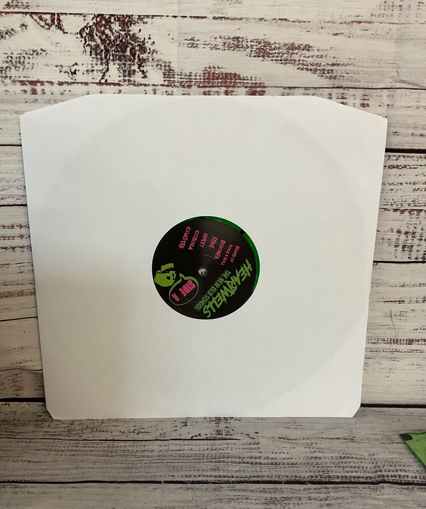 Heartwells The New Old School Autographed Vinyl Record Green Black