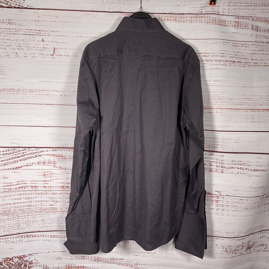 Kuhlman 80s 2 Fold Purple Grey French Cuff Long Sleeve Dress Shirt Size 41