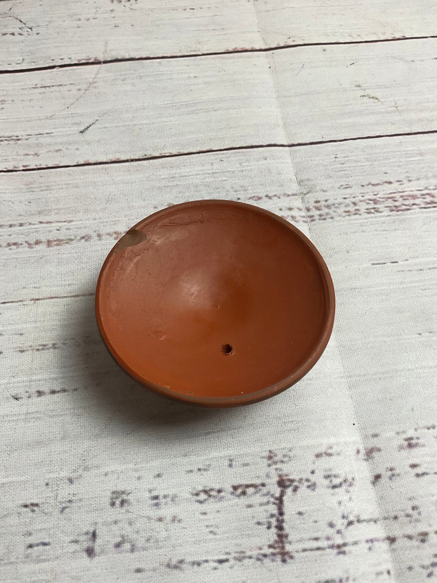 Small Brown Clay Teapot With Strainer Made In Japan
