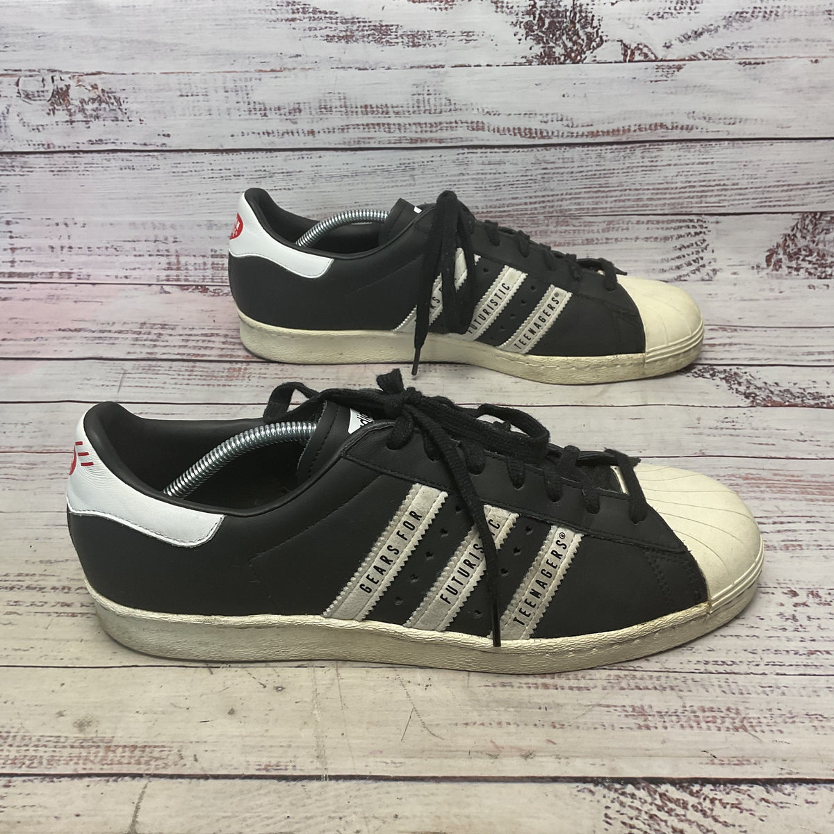 adidas Human Made Superstar Black White Sneaker Shoe Women Size 12
