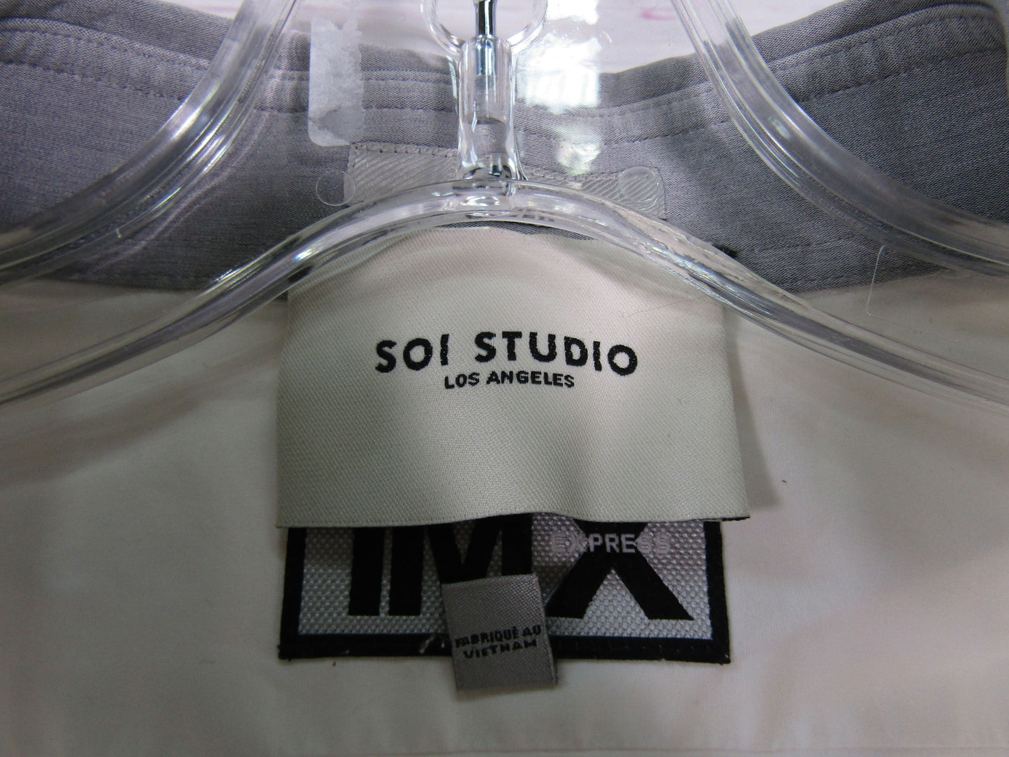 Soi Studio Women's White Crop Top Graphic Print Long Sleeve Shirt Size XL