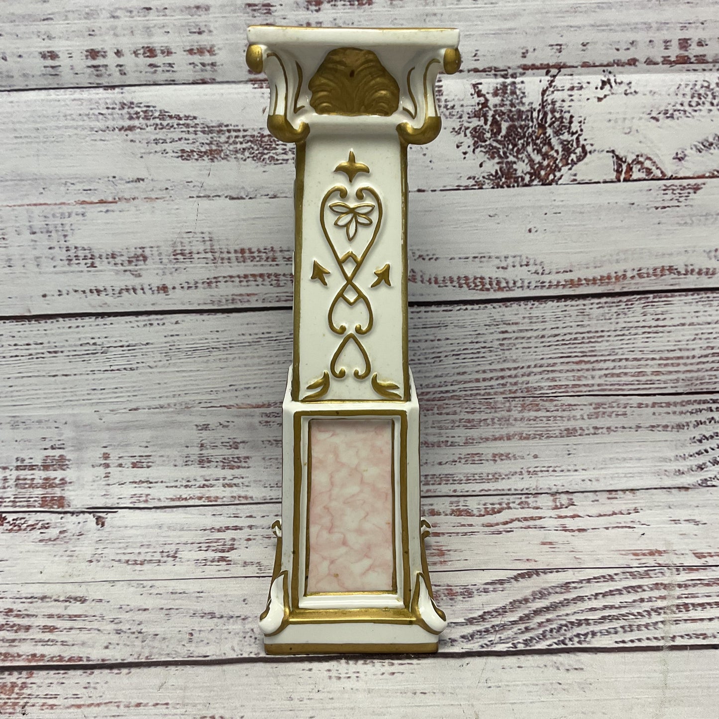 Villeroy & Boch Splendor Di Marmo Gilded Ceramic 9" Candle Stick Holder