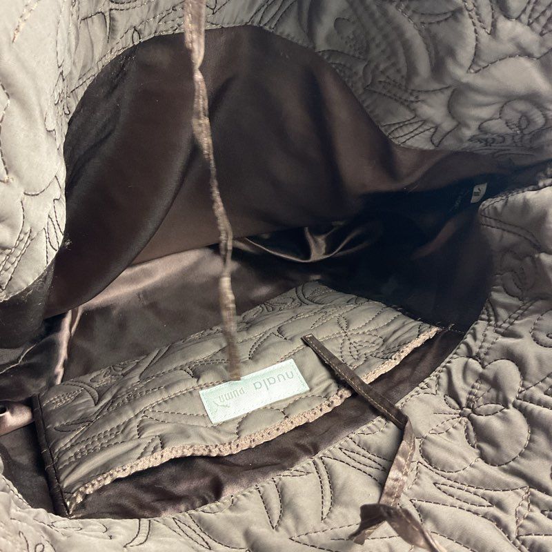 Puma X Nuala Brown Floral Embroidered Tote Bag