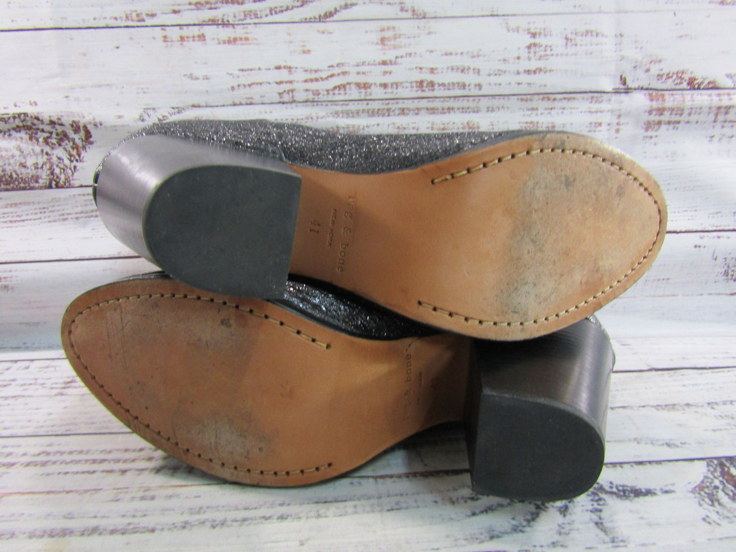 Rag & Bone Newbury Women's Gray Textured Leather Ankle Zip Boots Size 11