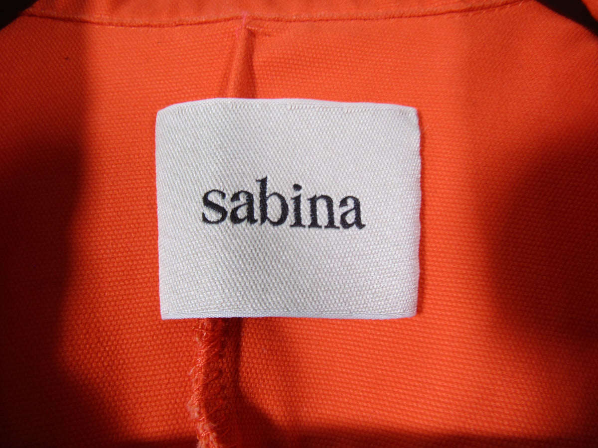 Sabina Women's Orange Canvas Jumpsuit Size S