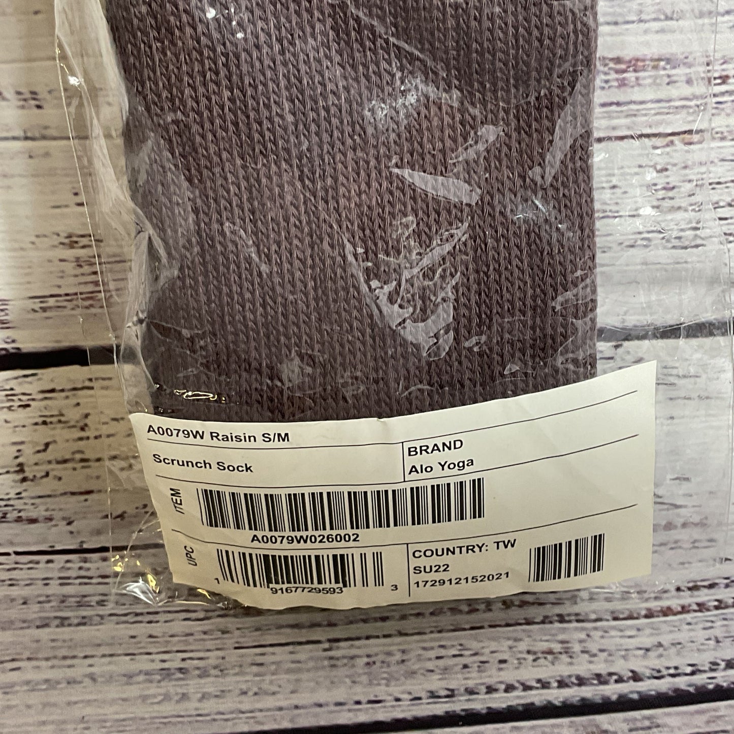 NEW ALO Women's Brown Scrunch Crew Socks- SZ S/M