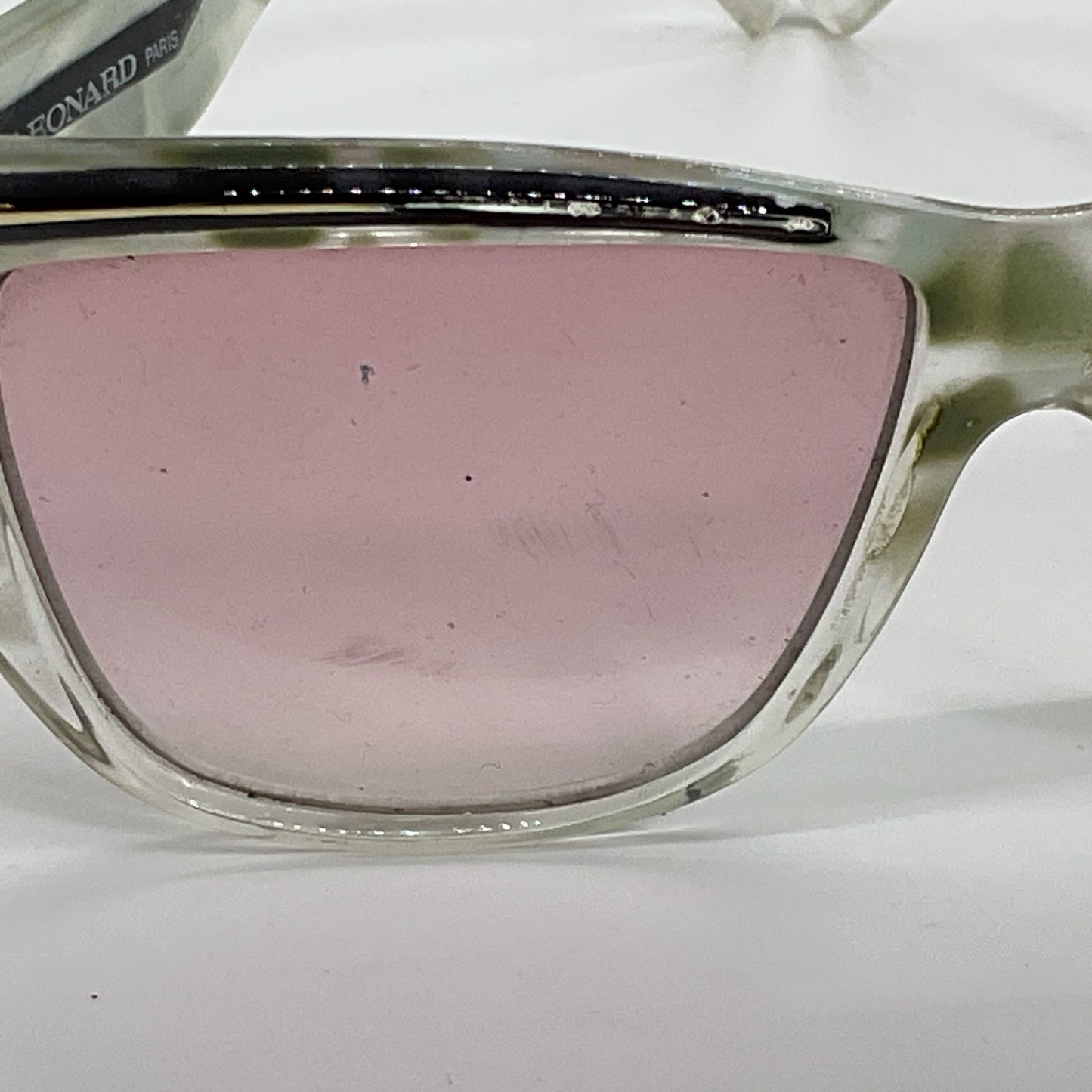 VTG. LEONARD Paris Women's Acrylic Lucite Oversized Sunglasses- FRAMES ONLY
