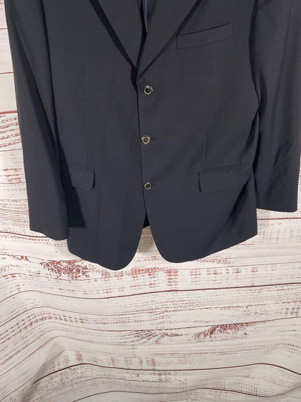 Vintage Paolo Gucci Super 110's Twister Men's Black 100% Wool Suit Jacket