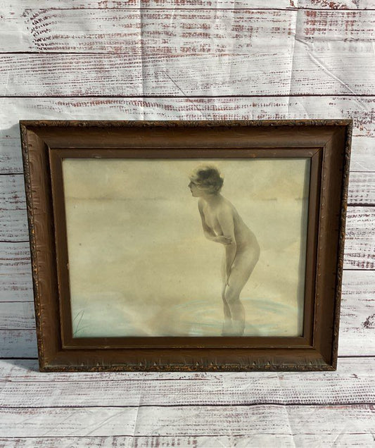Vintage Framed September Morn by Paul Chabas Art Print | Watercolor READ Framed