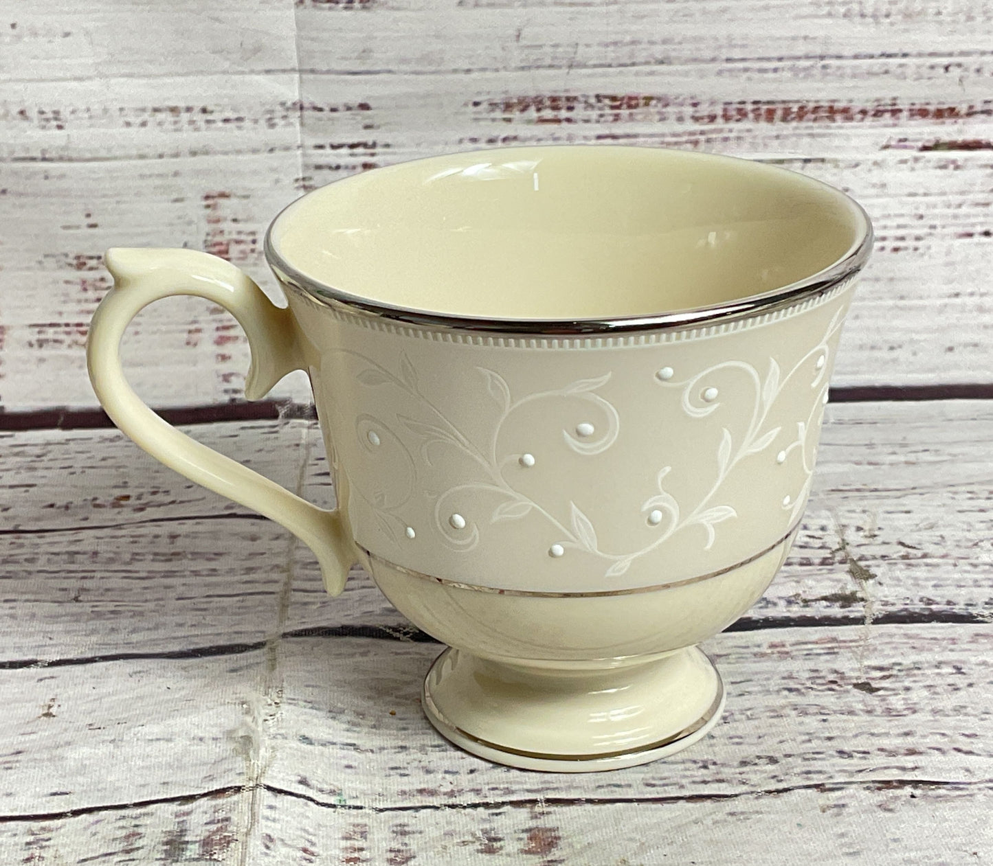 Lenox Pearl Innocence 3" Footed Lot of 8 Tea Cup Cream