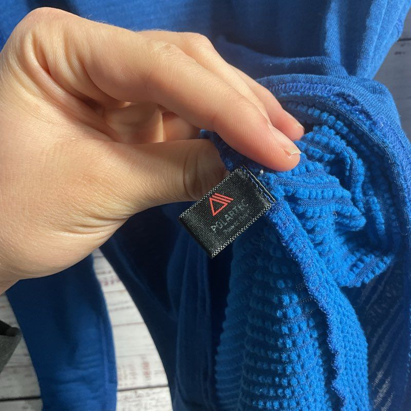 Patagonia Blue Polartec Quarter Zip Waffle Thermal L/S Shirt Jacket - Size S