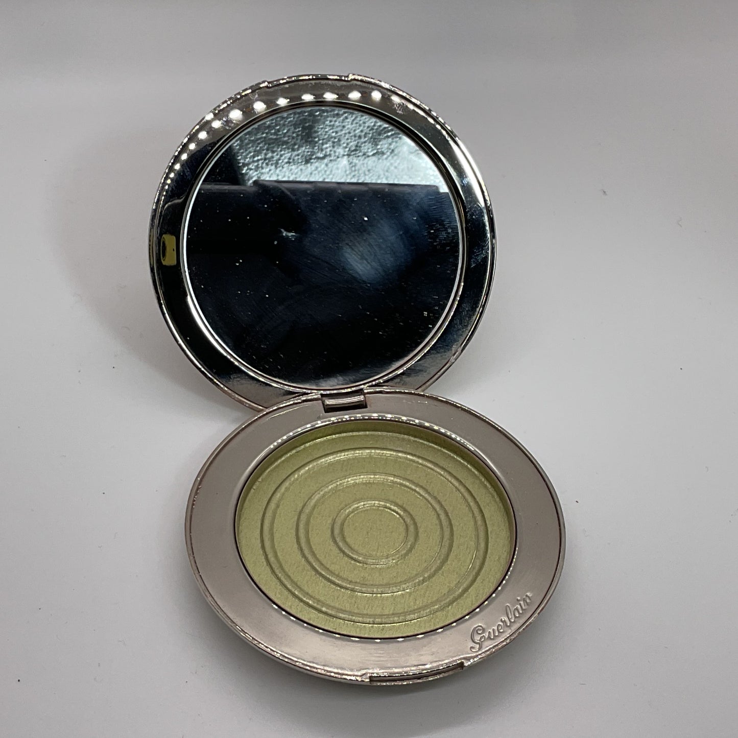 GUERLAIN Silver Tone Meteorites Voyage Makeup Refillable Compact Case