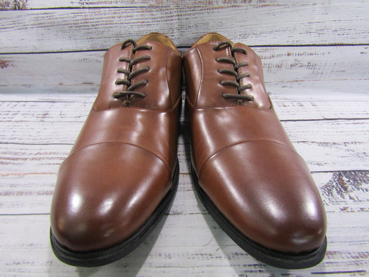 Kenneth Cole Kylar Men's Brown Leather Cap Toe Oxford Shoes Size 9.5