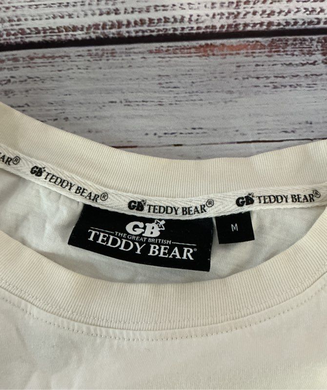 The Great British Teddy Bear x Vero Moda White T-shirt Size M