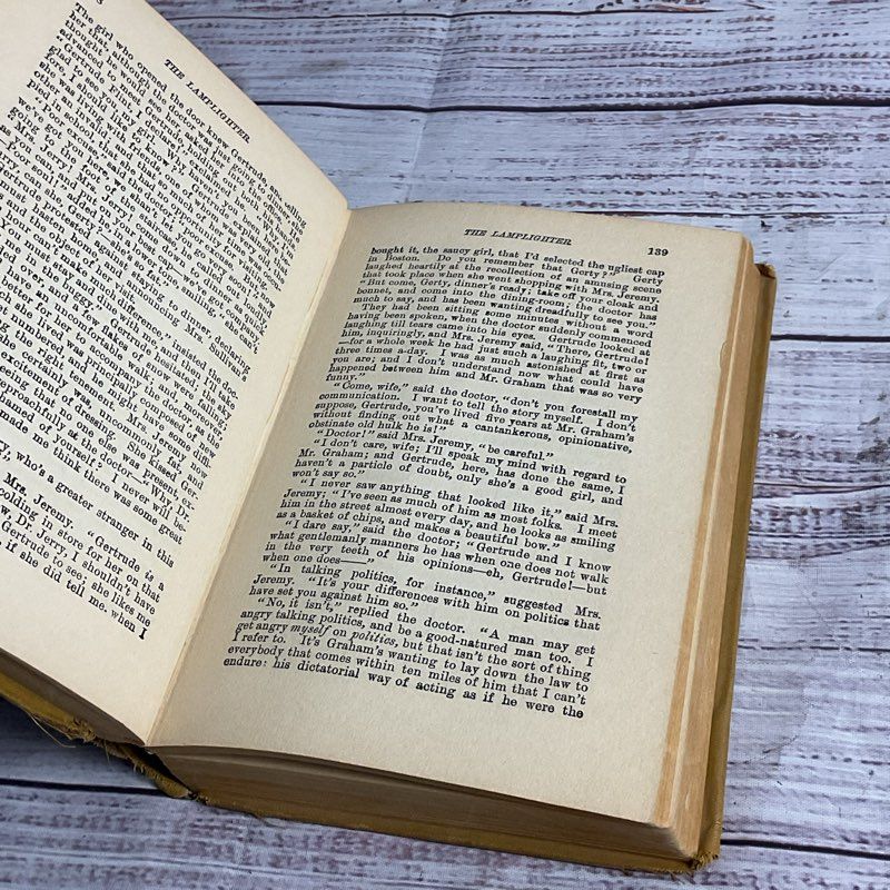 The Lamplighter Maria S Cummins Hardcover Vintage Book