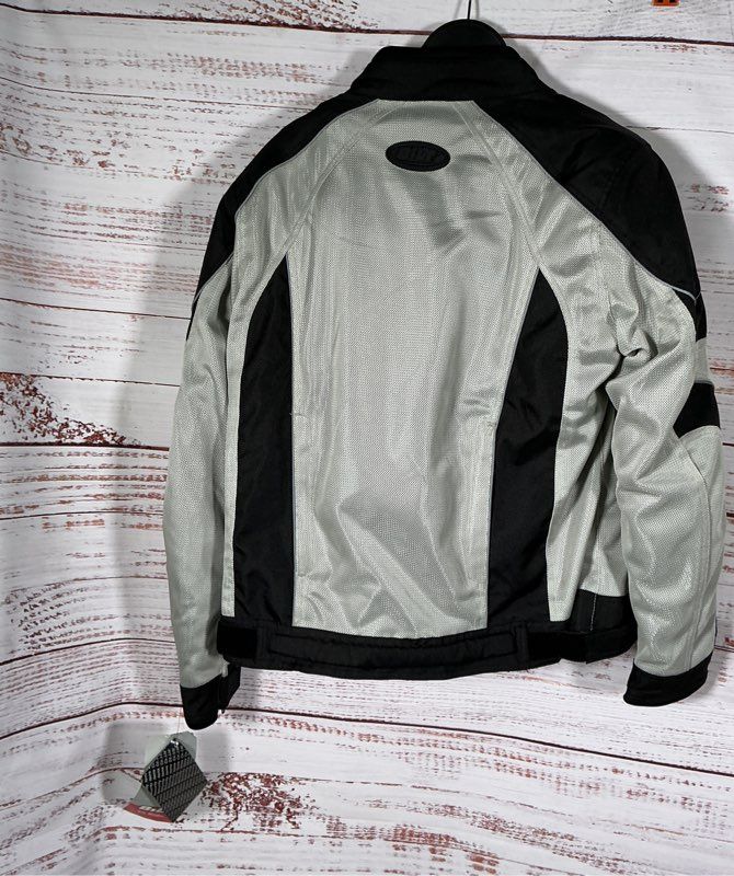 NWT Women's Bilt Gray with black Motorcycle Jacket Size XL Retail $179