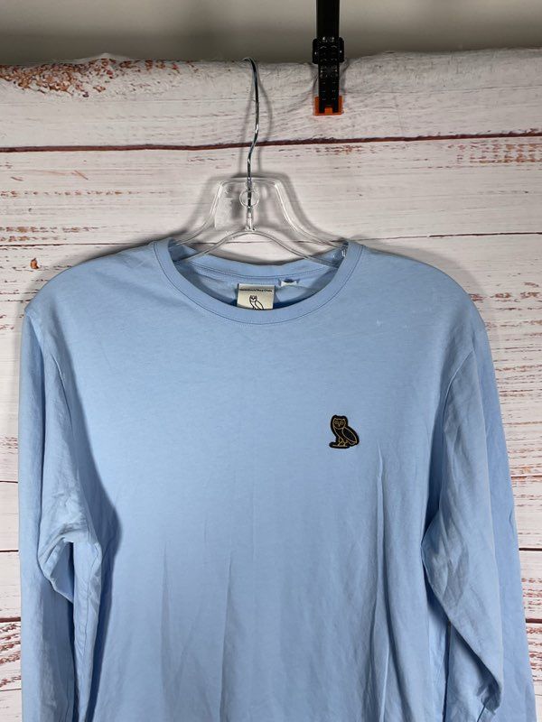 OVO Octobers Very Own Long Sleeve Men’s Crewneck Shirt Blue Size M