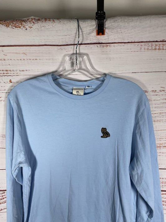 OVO Octobers Very Own Long Sleeve Men’s Crewneck Shirt Blue Size M