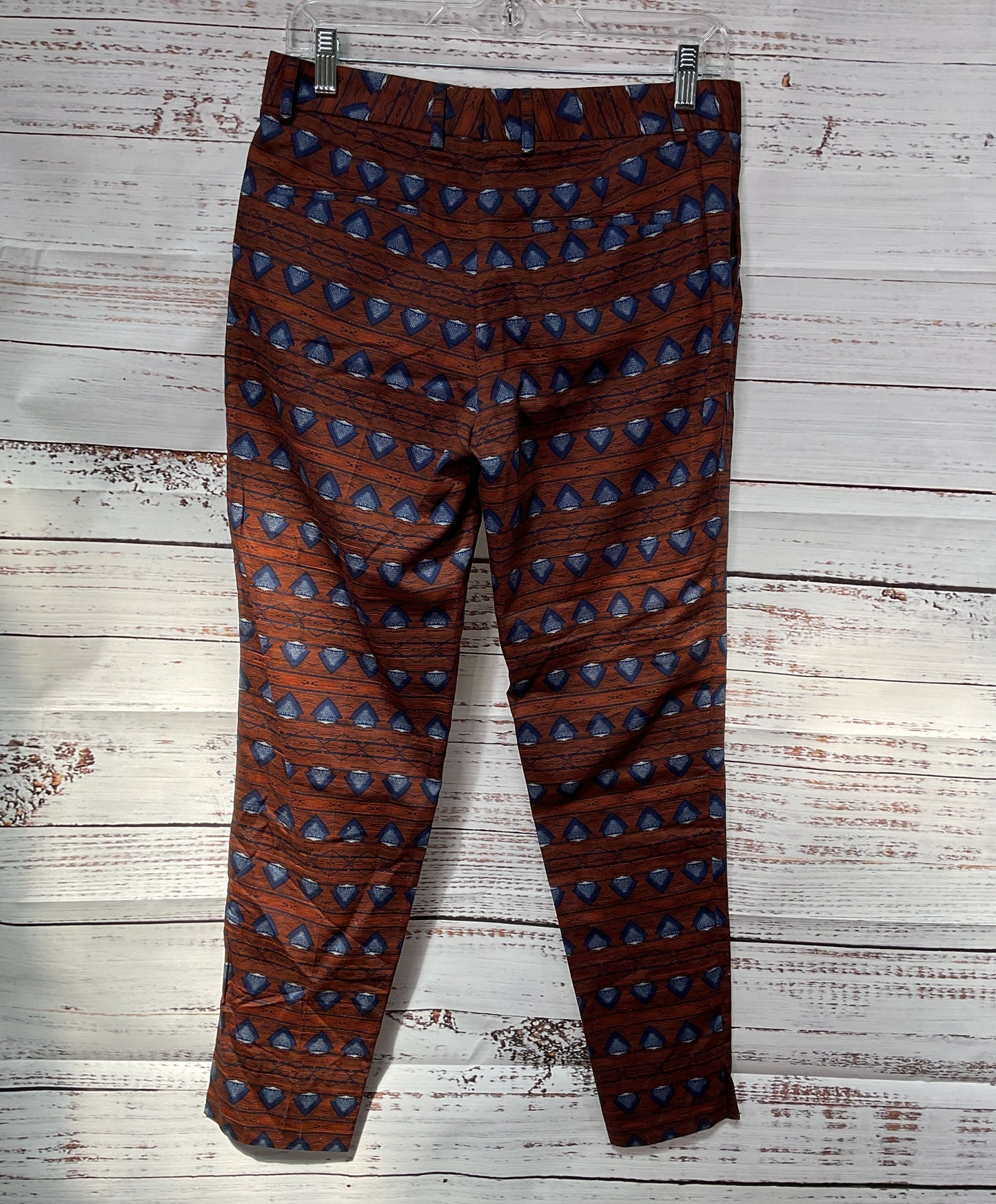 Women's Chloe Stora Rust and Blue Chino Pants Size 36 US Size 6
