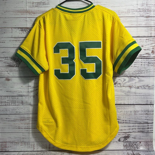 Mitchell & Ness A's 35 Yellow/Gold Baseball Jersey Size 40 (M) Ricky Henderson